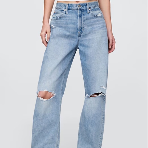 GAP High Rise Barrel Jeans - Size 8 SHORT or 29 - Picture 1 of 7